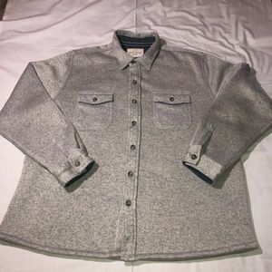 Weatherproof Thick Button Shirt/Sweatshirt Grey 2X